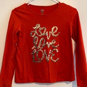 Girls long sleeve tee shirt size M 10-12